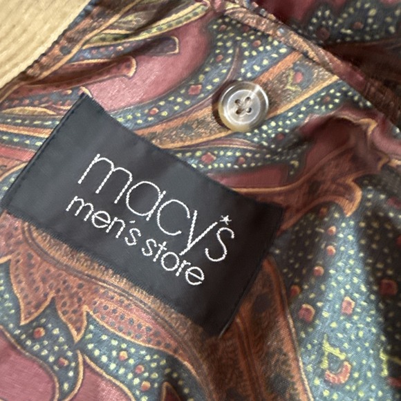 Lauren Ralph Lauren Corduroy Blazer Mens 42L LONG Sport Coat Paisley Lined - Picture 9 of 15